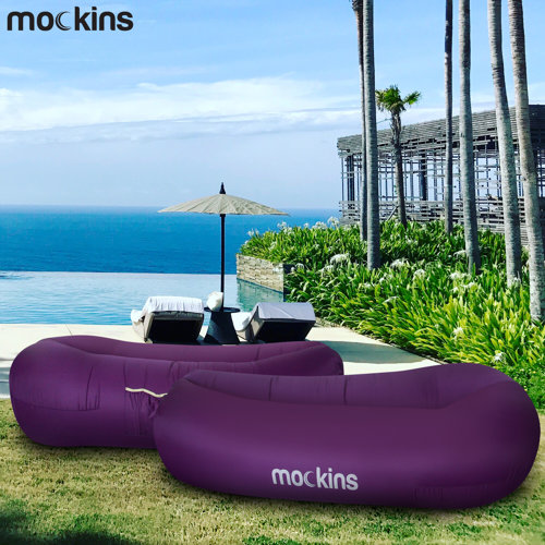 Mockins Inflatable Lounger Great for Camping and Hikes with Attached
